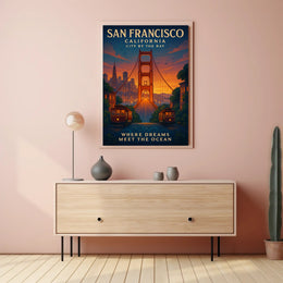 San Francisco Dreams Vintage Travel Poster
