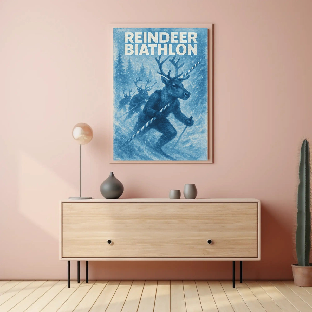 Reindeer Biathlon Poster