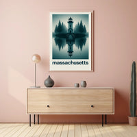 Tranquil Lighthouse in Massachusetts Poster