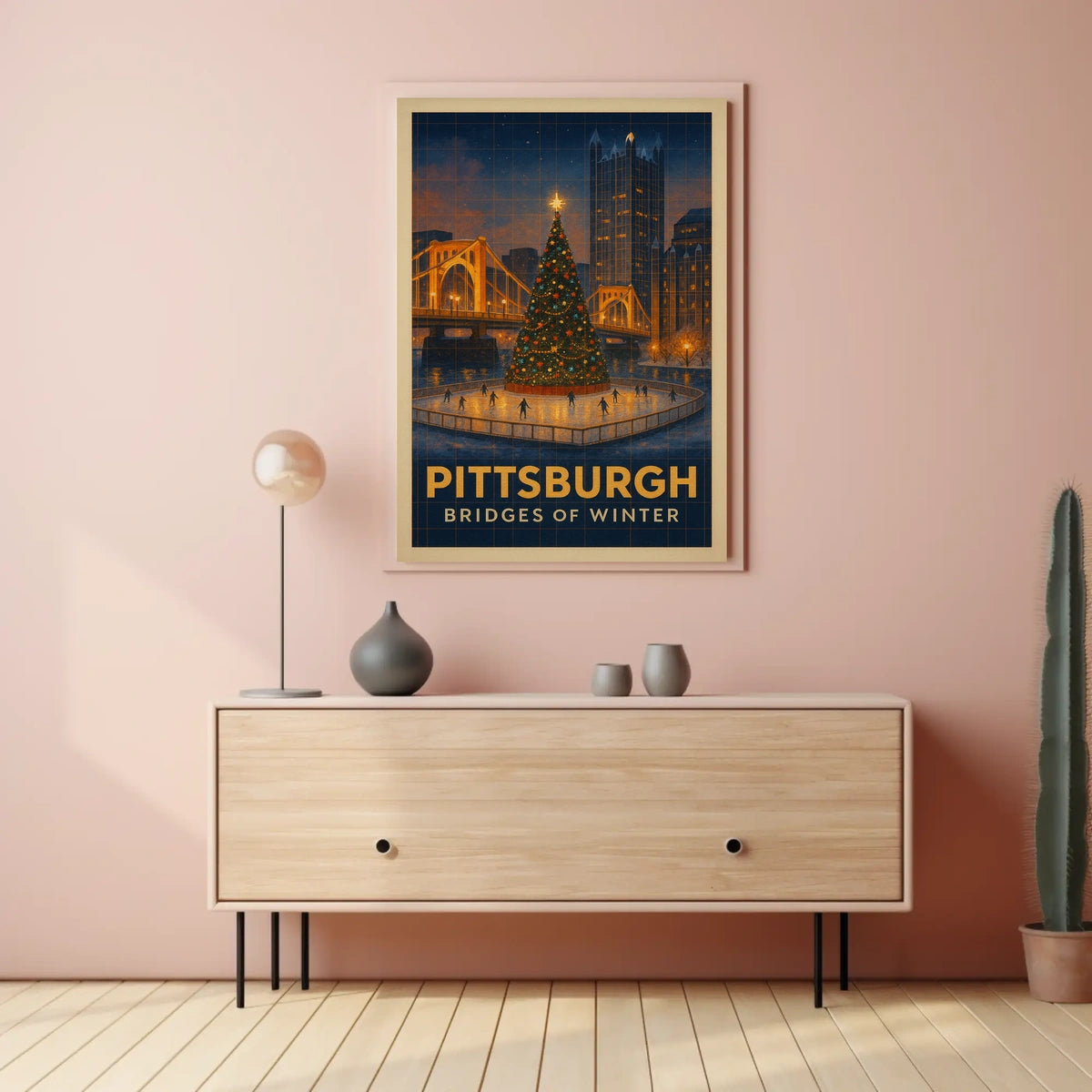 Pittsburgh Bridges Of Winter Poster