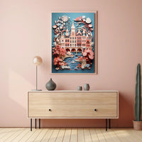 Whimsical Cityscape In Bloom Poster