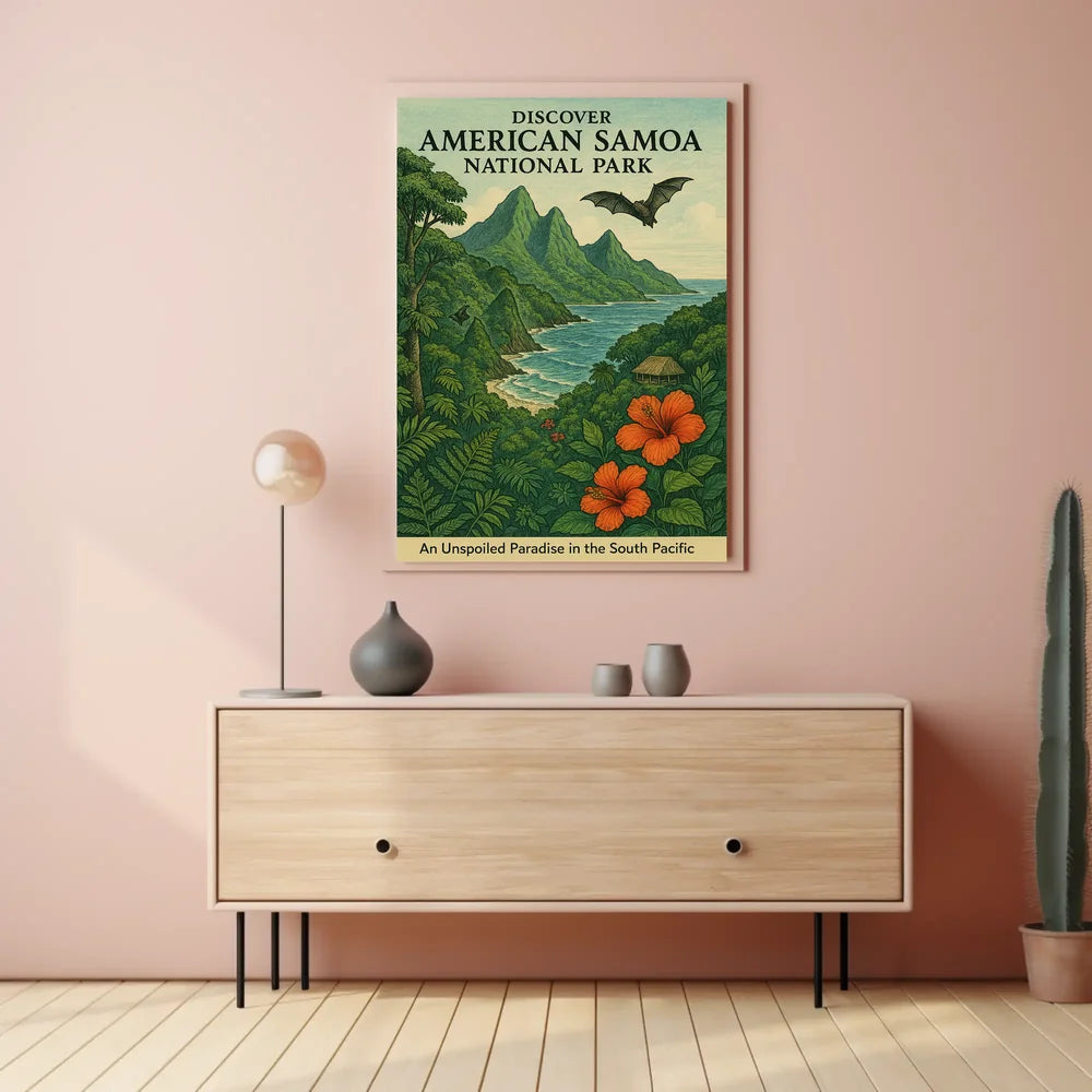 American Samoa National Park Adventure Travel Poster