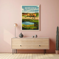 Vintage Nebraska Travel Poster