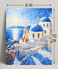 Santorini Mosaic Poster