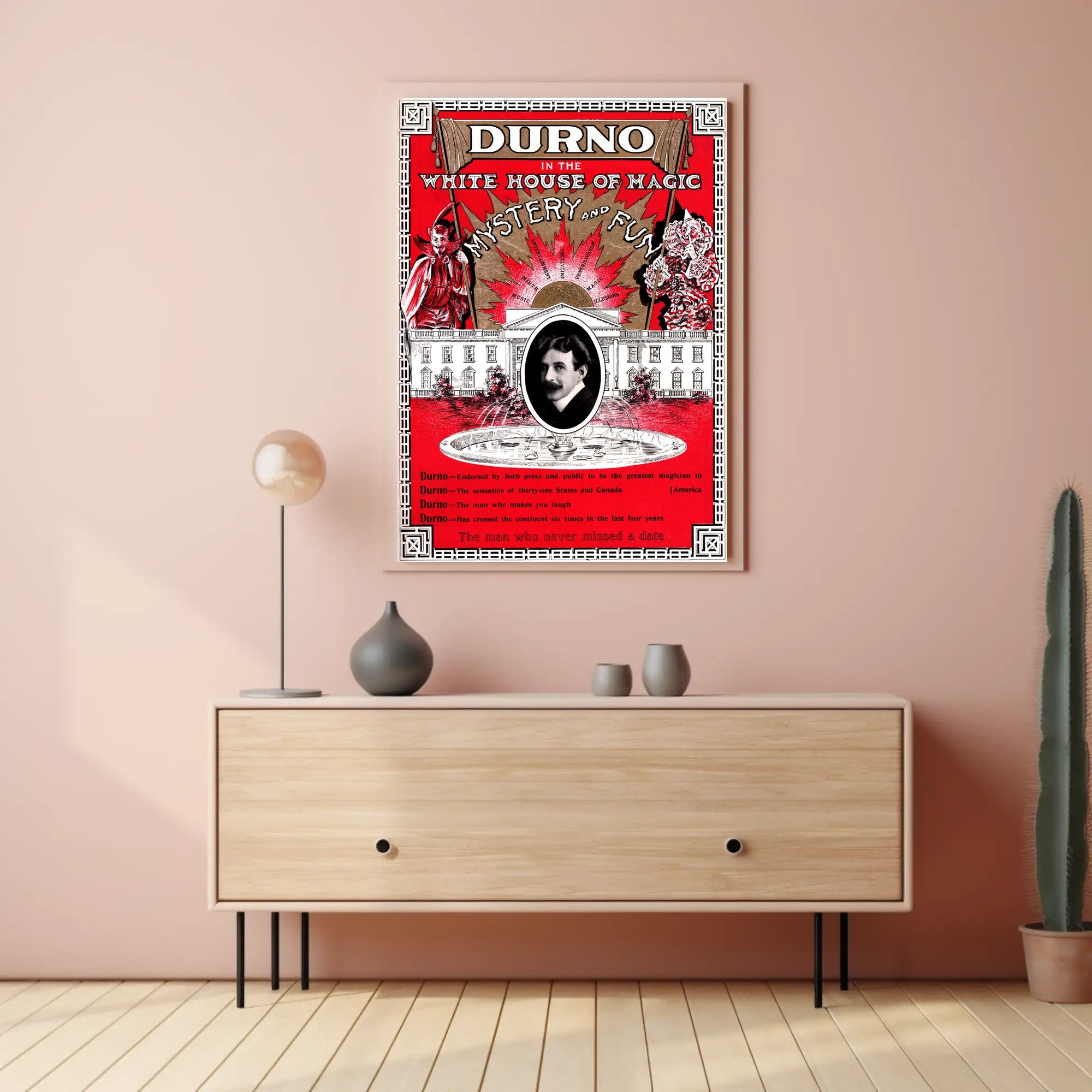 Durno the Magician Vintage Magic Show Cultural Poster