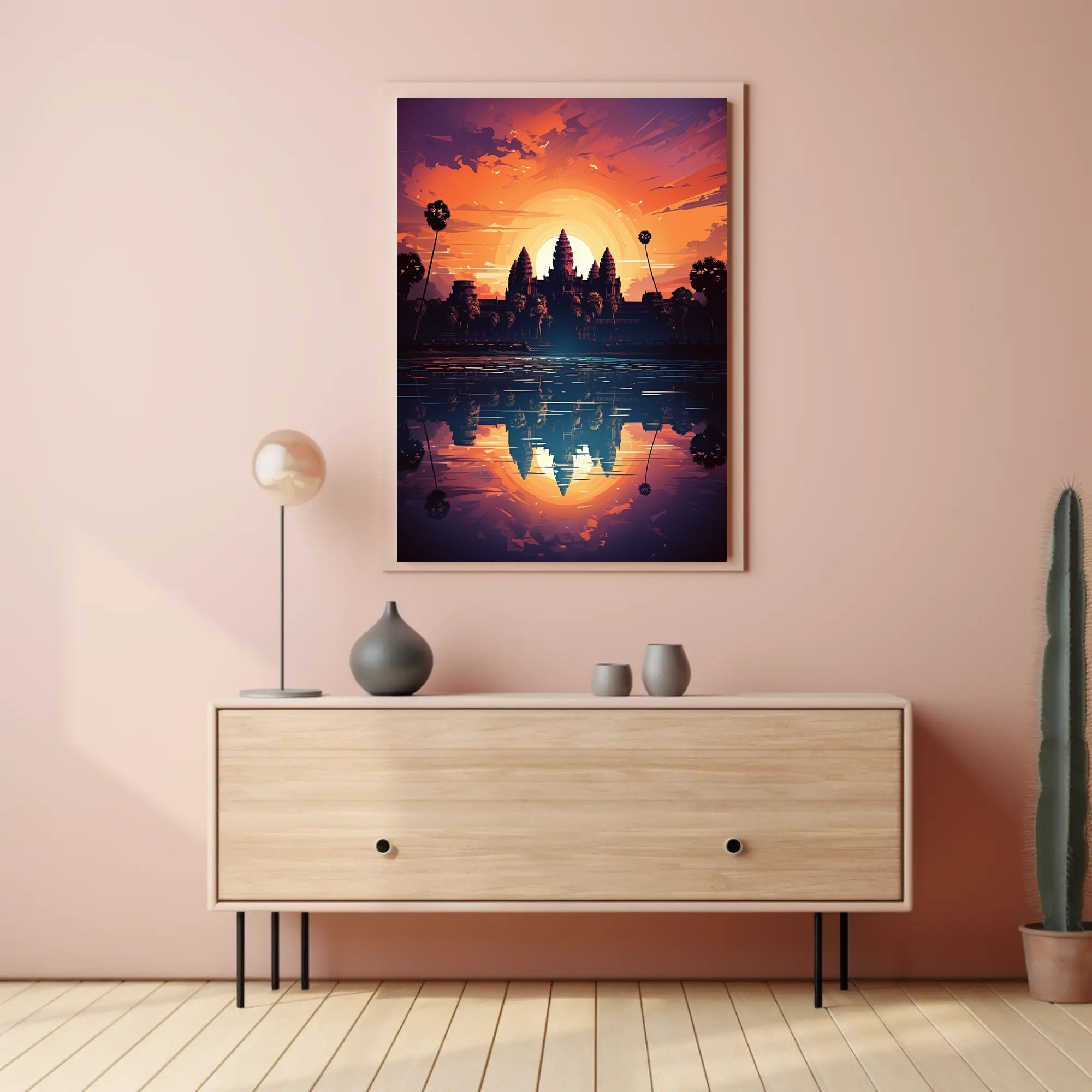 Sunset Over Angkor Wat Poster