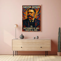 Chester A. Arthur 21st President of the United States Glitch Hop Art Poster