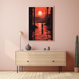 Mysterious Journey Through Ancient Ruins Artistic Poster