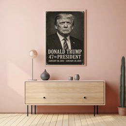 Donald Trump 47th President Patriotic Wall Poster