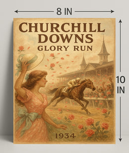 Churchill Downs 1934 Horse Racing Sports Poster
