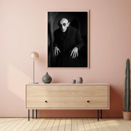 Vampire Gothic Expressionist Horror Nocturnal Stone Archway Masterpiece Vintage Cinema Noir Enigma Silhouette Poster