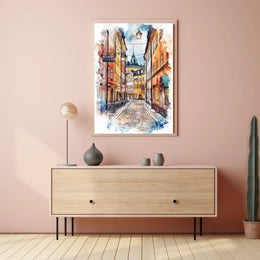 Stockholm Gamla Stan Old Town Sweden Historic Street Poster