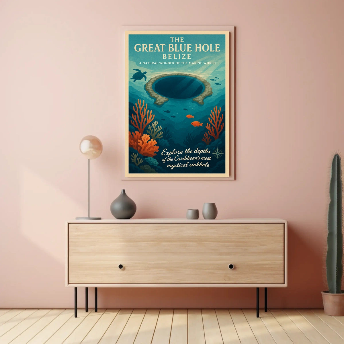 The Great Blue Hole Belize Poster
