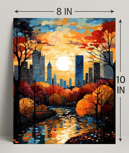 Autumn Cityscape Poster