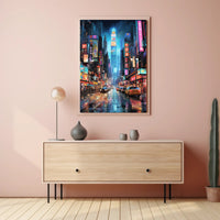 Futuristic Cyberpunk Asian Metropolis Sci-Fi Poster