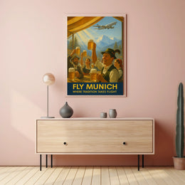 Fly Munich Where Tradition Takes Flight Poster
