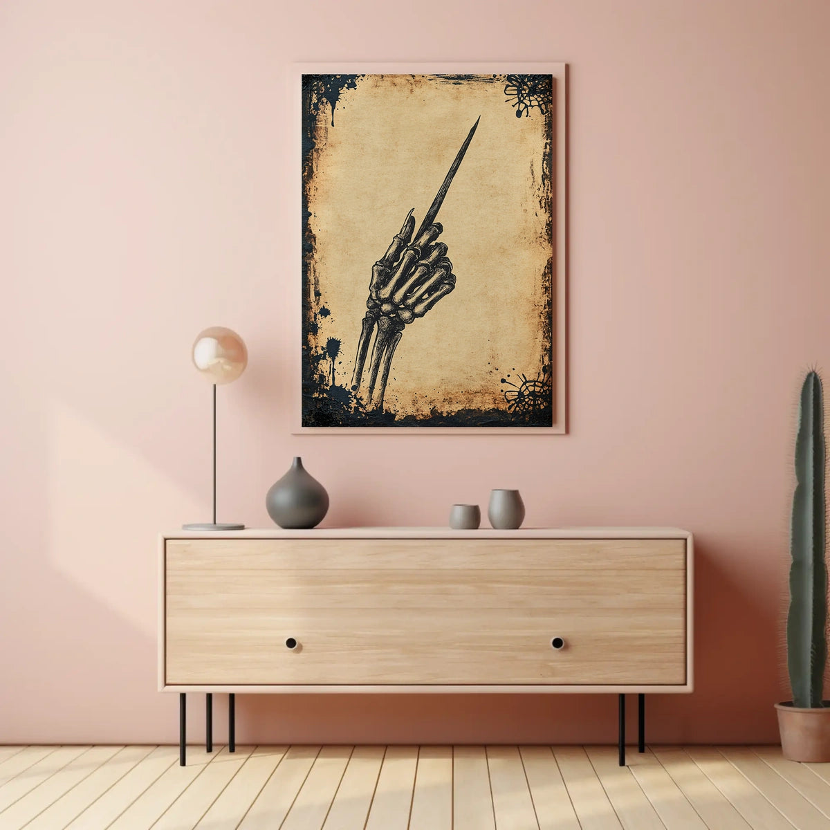 Skeleton Hand Poised Artwork: Abstract or Pop Culture Poster