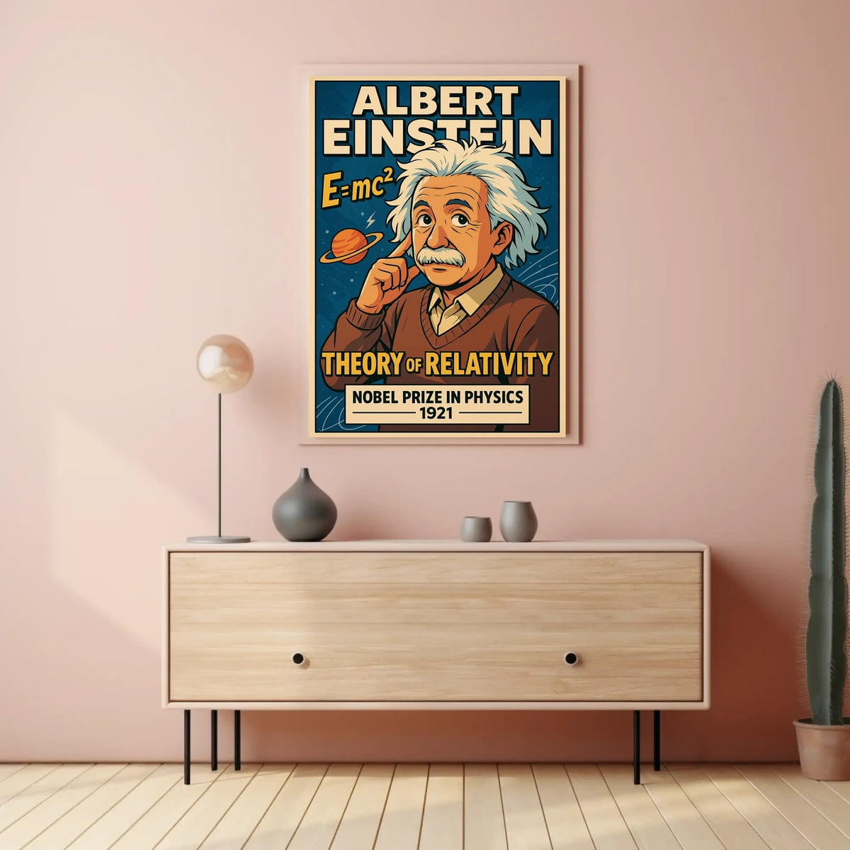 Theory Of Relativity Space Time Principles Visualization Poster