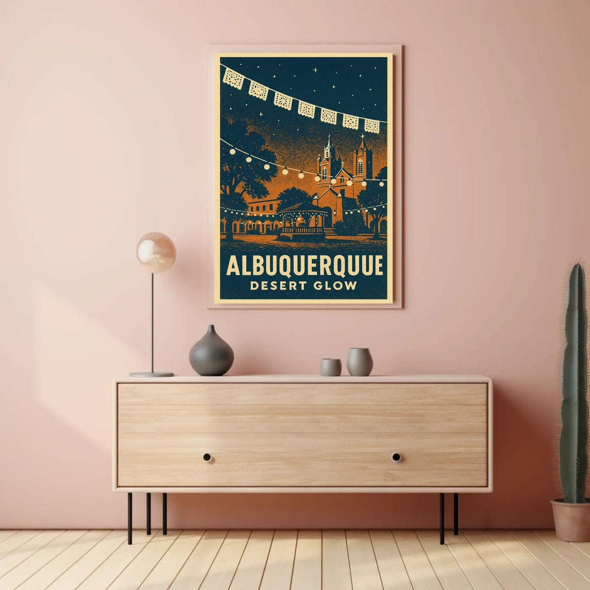 Albuquerque Desert Glow Poster