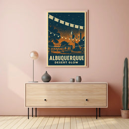 Albuquerque Desert Glow Poster