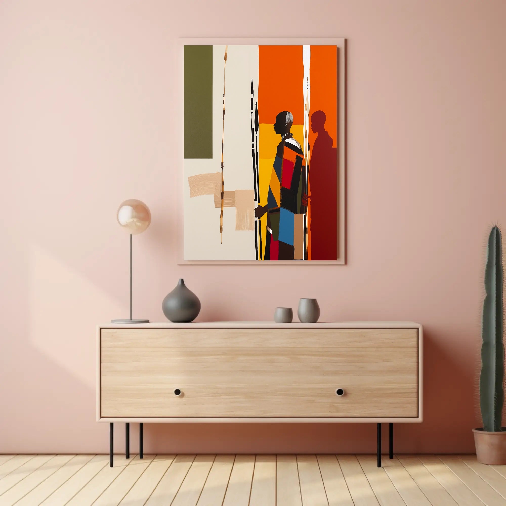 Cultural Silhouettes Vibrant Poster Wall Art
