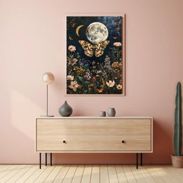 Moonlit Garden Dreamscape Fantasy Poster