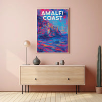 Amalfi Coast Poster Wall Art 18x24 Scenic Coastal Decor