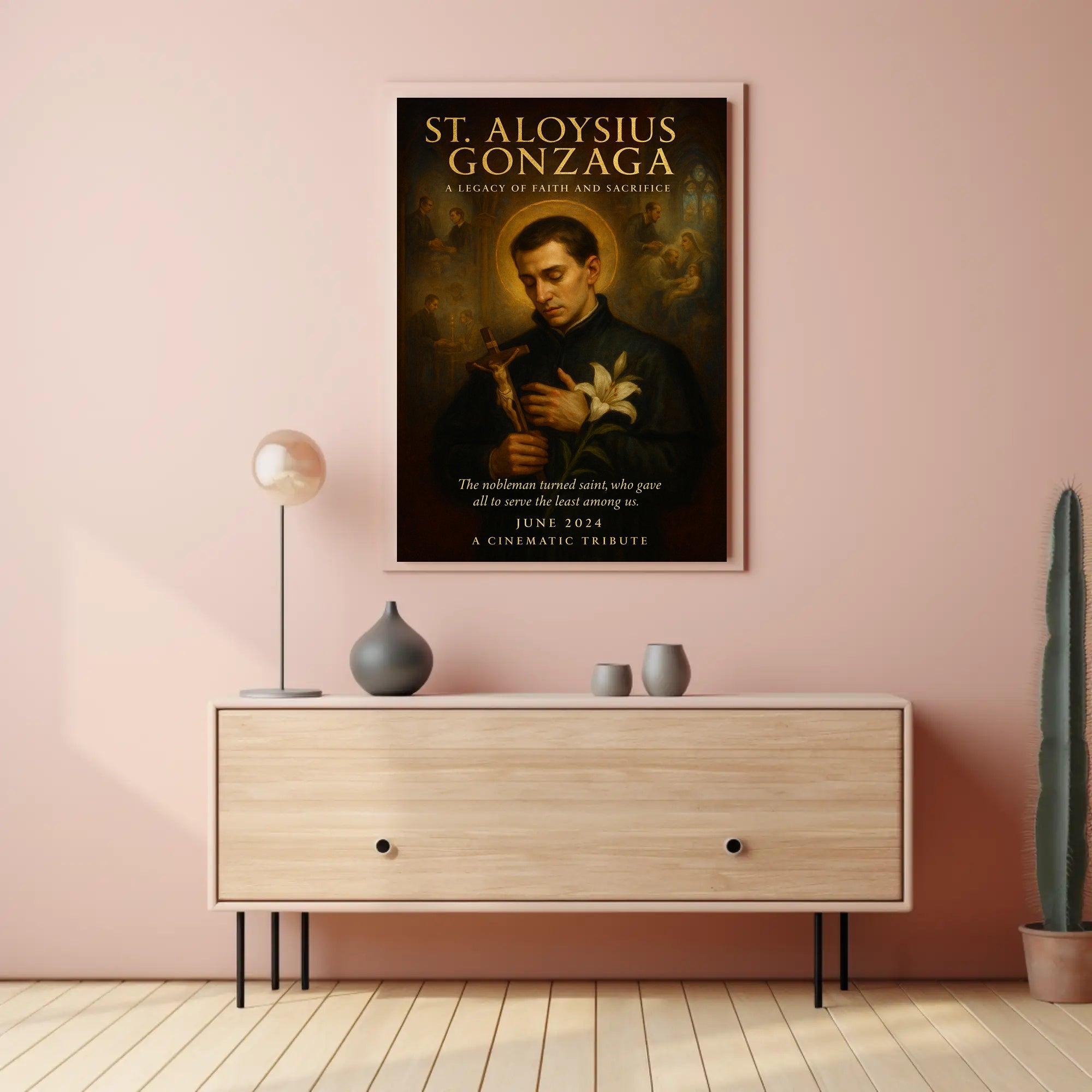 Saint Aloysius Gonzaga Devotional Cultural or Heritage Poster PosterGoat