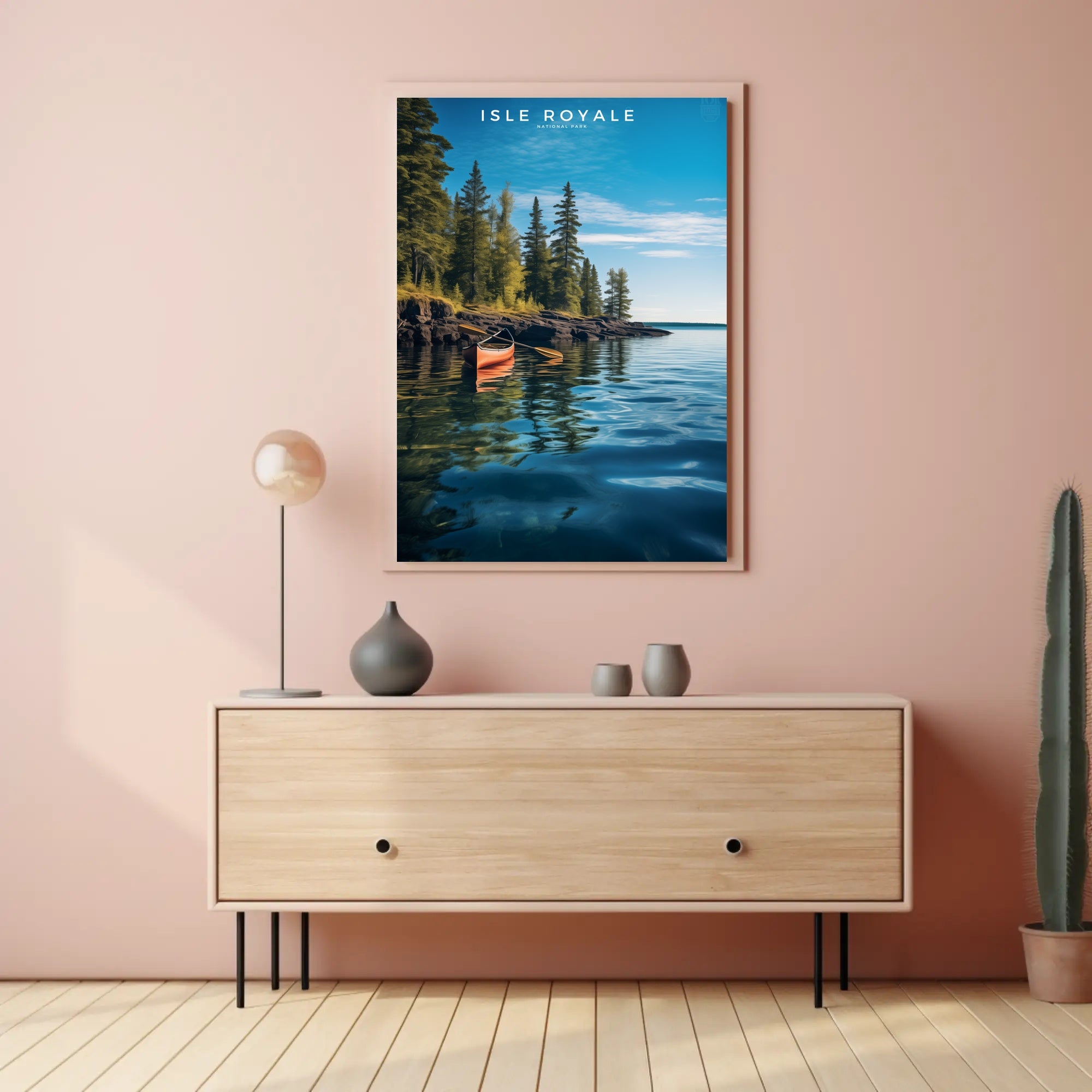 Isle Royale National Park Poster Vintage Travel Print