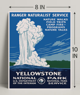 Yellowstone National Park Ranger Naturalist Service Poster PosterGoat