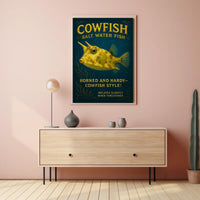 Cowfish A Unique Saltwater Species Poster