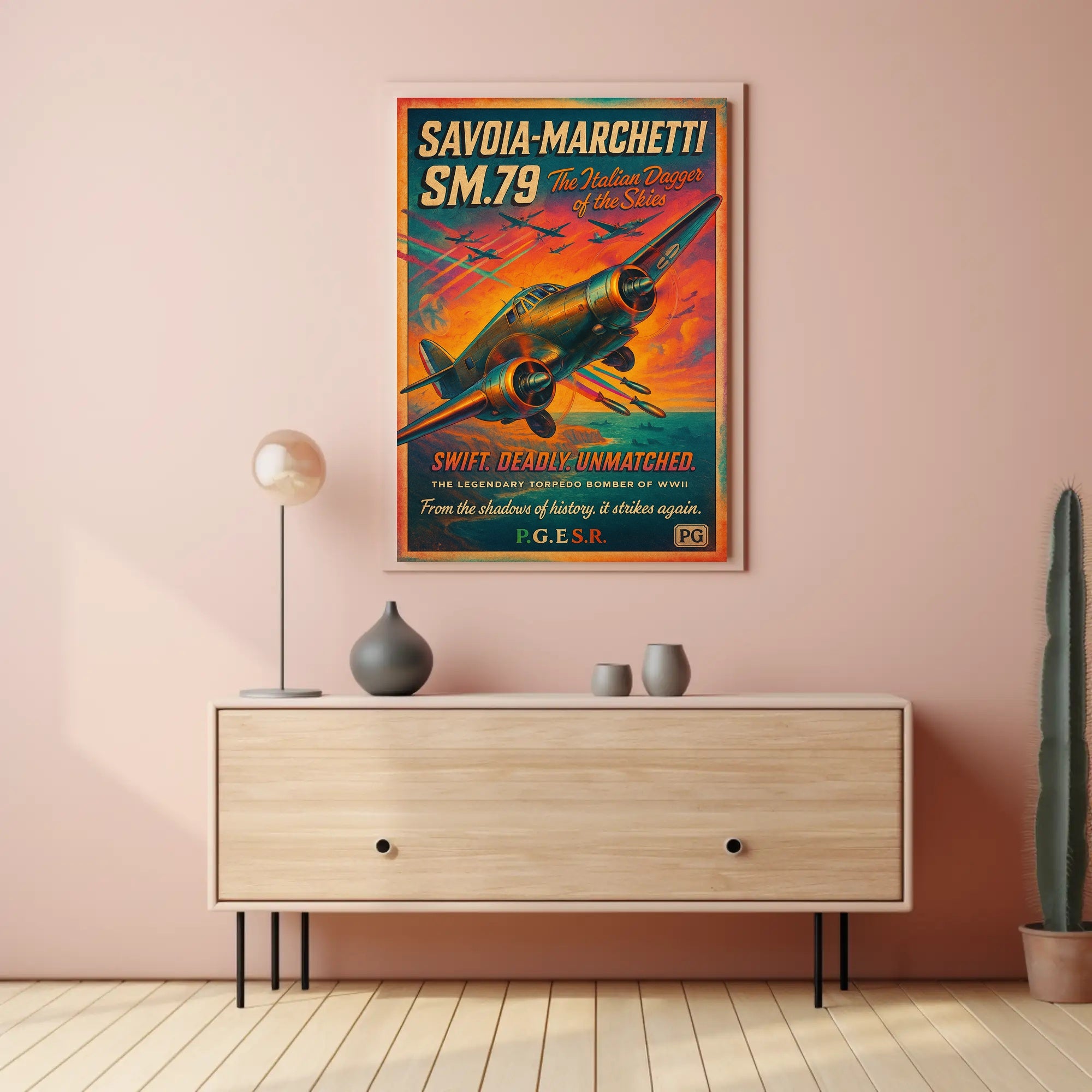The Italian Dagger: WWII Aircraft Propaganda Poster