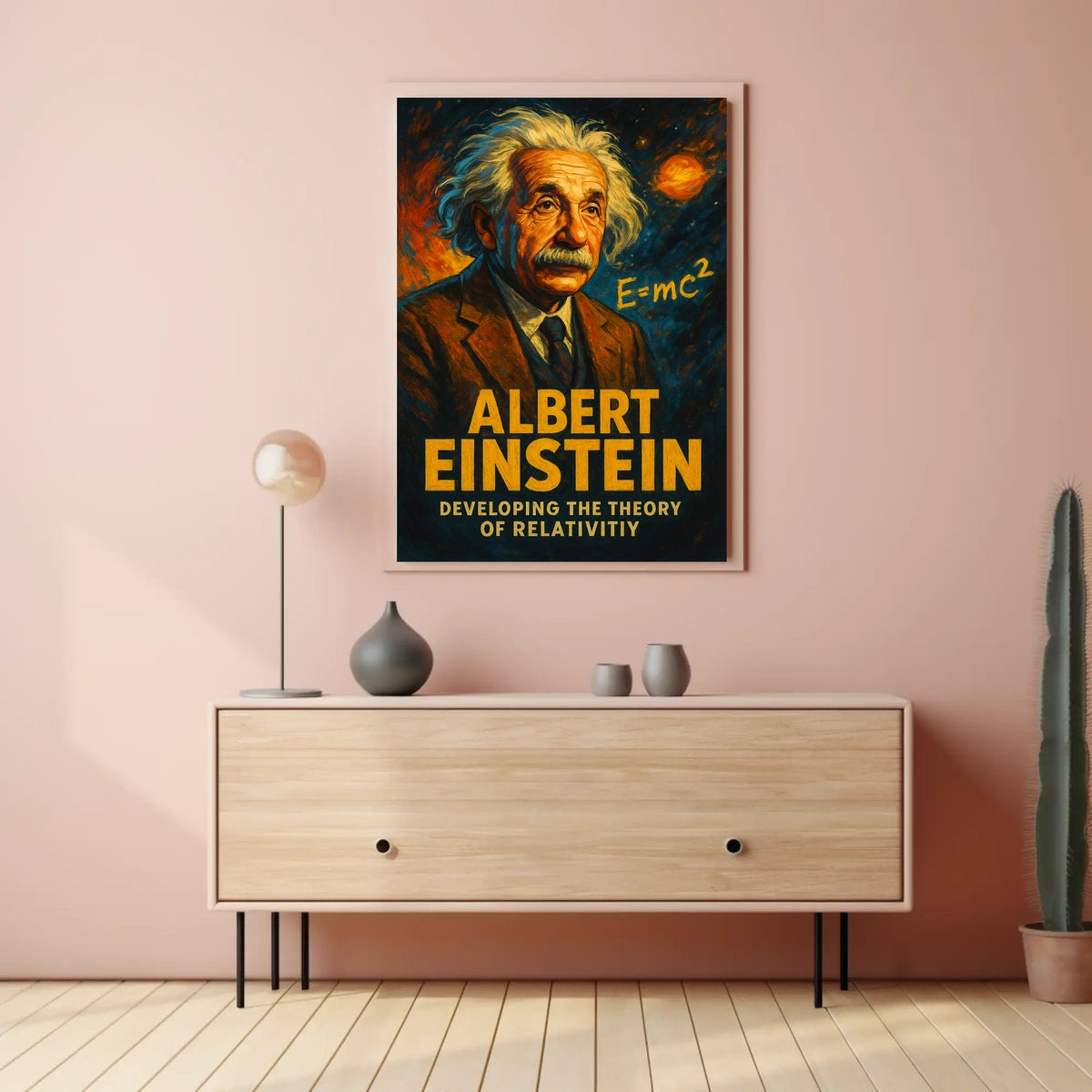 Albert Einstein Iconic Relativity Theory Timeless Vintage Wall Art Inspirational Study Decor Poster