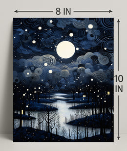 Enchanted Nightscape Poster PosterGoat