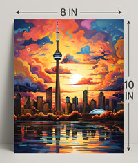 Toronto Skyline At Sunset Poster