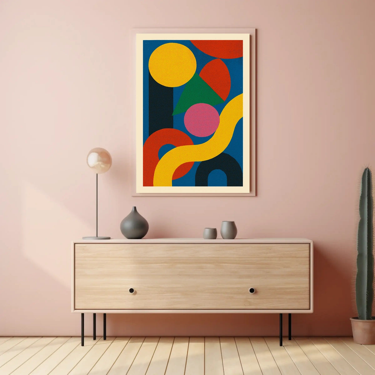 Abstract Geometric Composition Poster