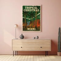 Tropical Christmas in Miami Poster