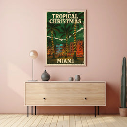 Tropical Christmas in Miami Poster