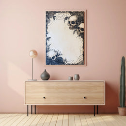 Gothic Skulls And Roses Poster