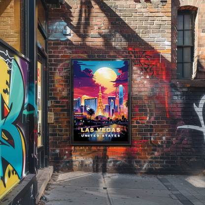 Las Vegas Vintage Travel Poster