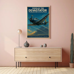 Douglas TBD Devastator Vintage Aviation Poster