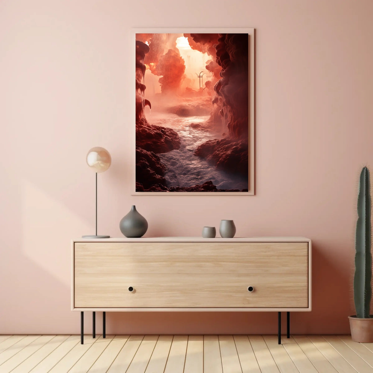 Mystical Cavern Landscape Poster