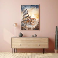 Colosseum Ancient Rome Travel Artwork Travel Poster