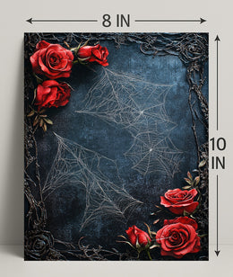 Roses And Webs Poster