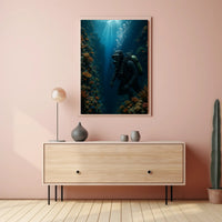 Underwater Adventure Coral Reef Travel Poster