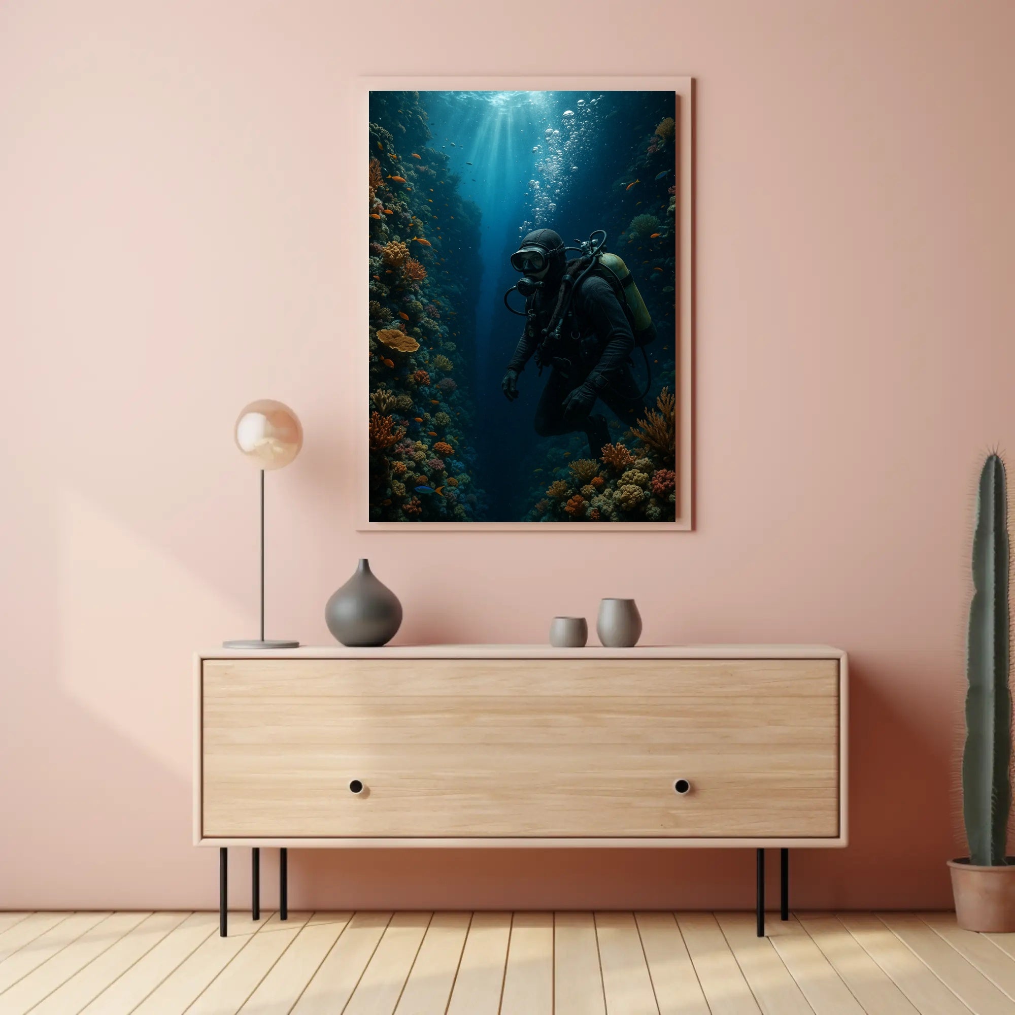 Underwater Adventure Coral Reef Travel Poster