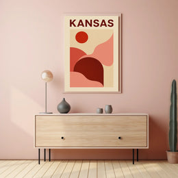 Kansas Abstract Landscape Poster