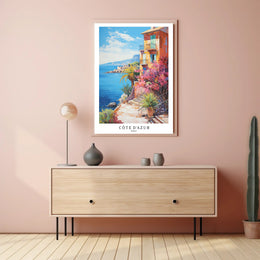 Côte d'Azur Coastal Impressionism Travel Poster PosterGoat