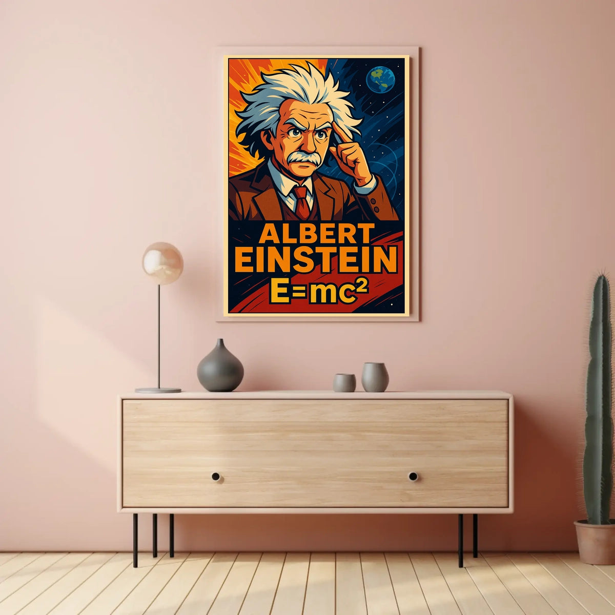 Albert Einstein Scenic Science EMC2 Poster