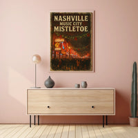 Nashville Music City Mistletoe Poster